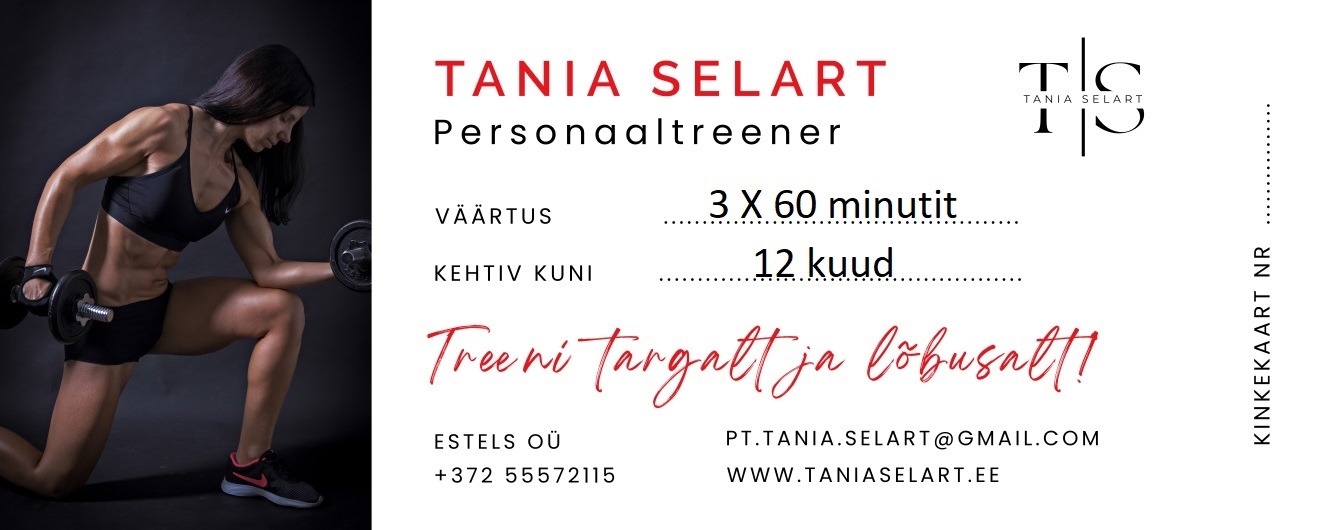 Kinkekaart 3 x 60 min