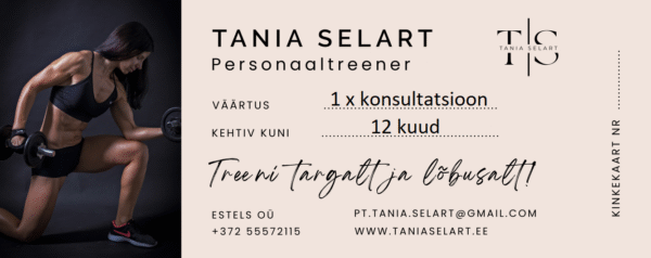 Pilt kinkekaardist 1 x konsultatsioon